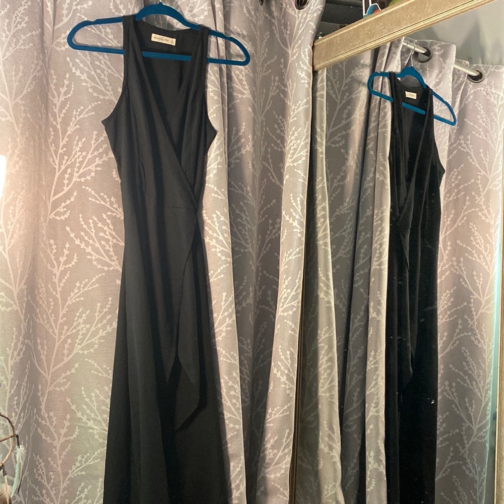 Abercrombie and Fitch black wrap dress